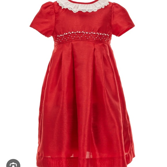 Edgehill Collection Ruffle Neck Short Sleeve Taffeta Dress - Picture 3 of 13